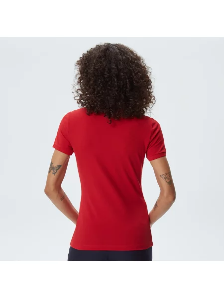 Lacoste Koszulka Polo Z Elastycznej Piki Bawełnianej Slim Fit czerwony