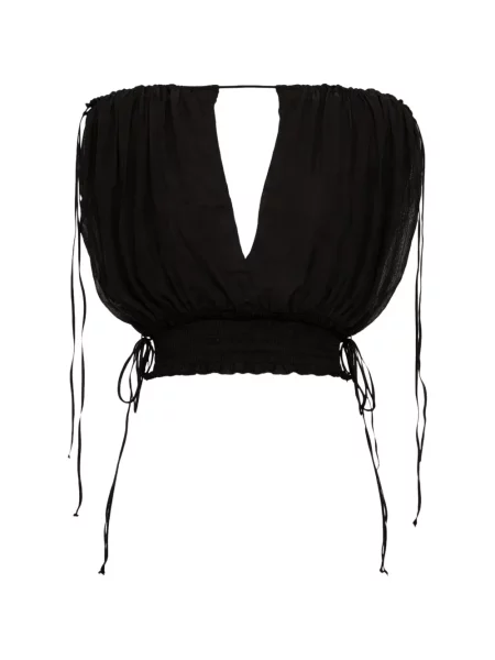 Top Caravana wiązany czarny