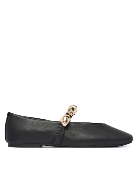 Steve Madden Μπαλαρίνες Poppin Flat μαύρο