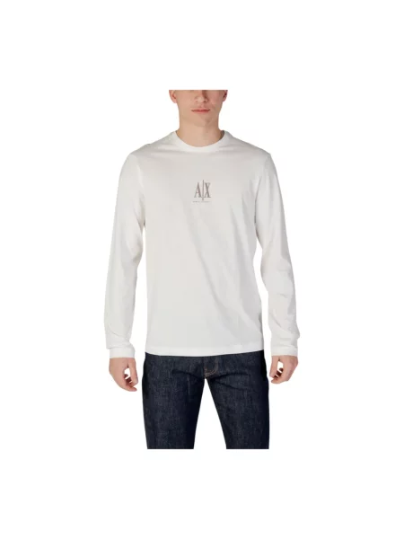 Armani Exchange Koszulki Mężczyzna XL T-shirt z długim rękawem biały