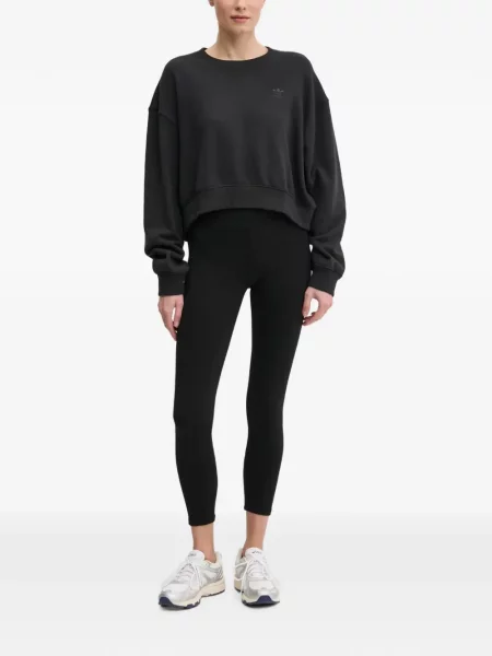 Hanorac cu glugă Adidas cu dungi cu broderie cu cordon negru