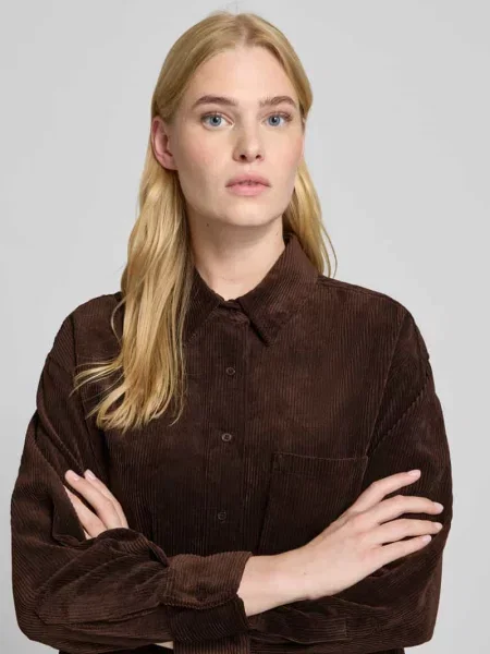 Bluzka koszulowa z listwą guzikową model ‘BETTY’ 0039 Italy