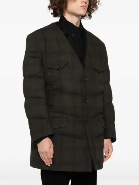 Sacou Yohji Yamamoto în carouri verde