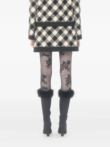 Fusta mini Valentino Garavani din tweed negru