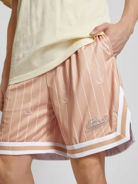 Szorty cargo o kroju regular fit z wyhaftowanym logo Karl Kani niebieskie