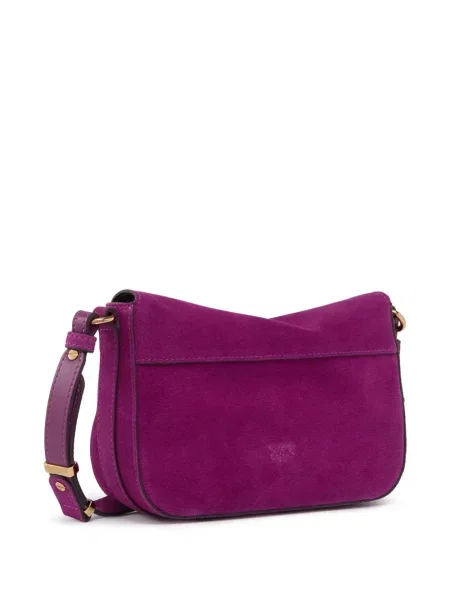 Geantă Pinko din piele de căprioară violet