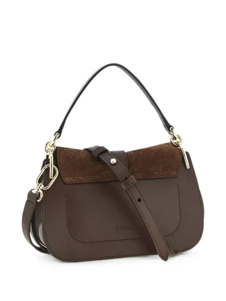 Geantă shopper Furla cu cataramă maro