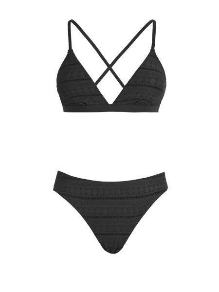 Cupshe Bikiny Triangle' čierna