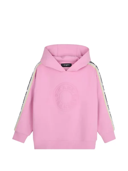 Bluza z kapturem dziecięca Karl Lagerfeld różowa