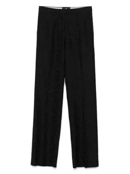 Pantaloni Etro cu model paisley din jacard negru