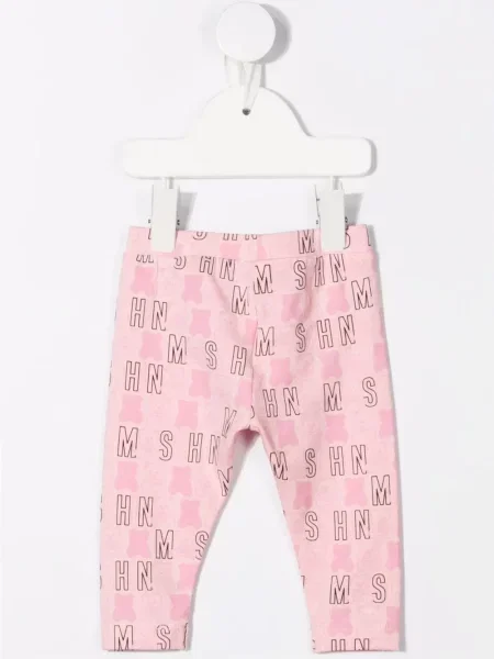 Legginsy dziecięce Moschino różowe