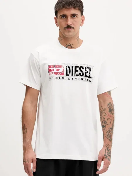 Тениска Diesel с принт бяло