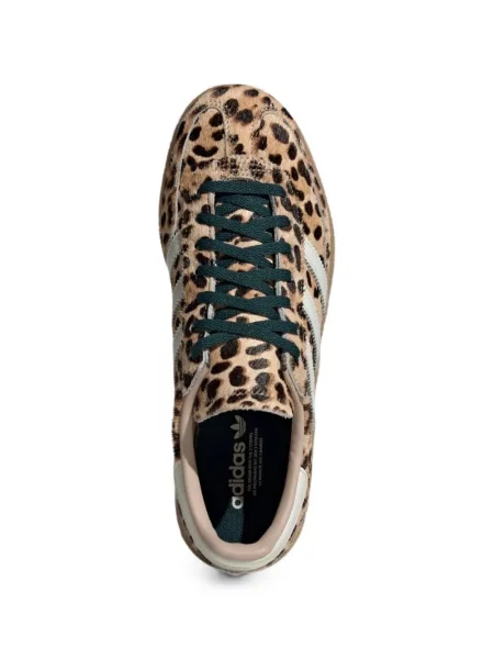 Pantaloni Adidas cu model leopard alergare roșu