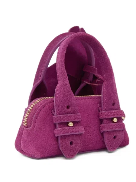 Geantă Pinko din piele de căprioară violet