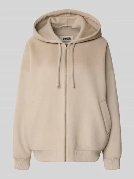 Bluza rozpinana o kroju oversized z kapturem model ‘DUNSTONE’ Drykorn