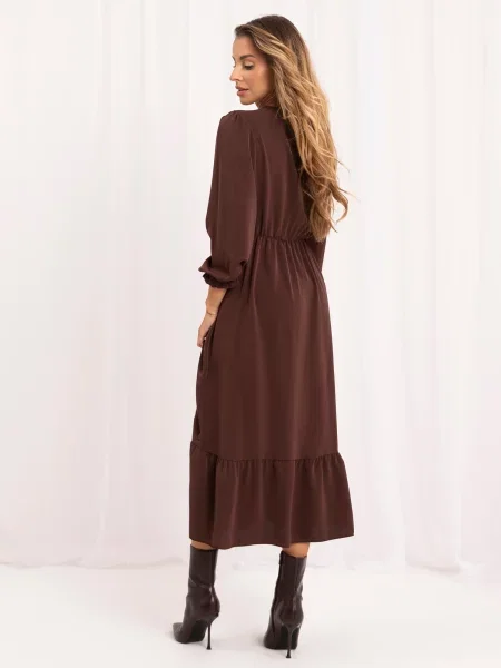 Midi haljina Italy Moda smeđa