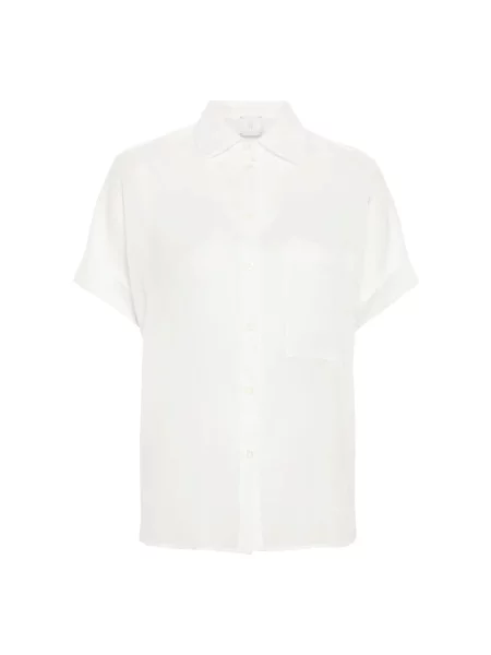 Krótka koszula Eleventy z krótkim rękawem biała