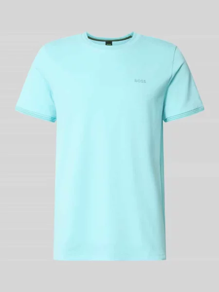 T-shirt o kroju regular fit z mieszanka bawełny model TAUL Boss Green