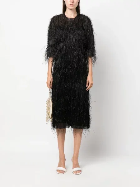 Kostiumas midi suknelė Lanvin iki kelių juoda