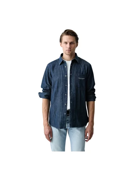 Koszula Armani Exchange niebieska
