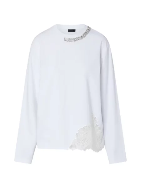 Tricou Liu Jo din dantelă alb