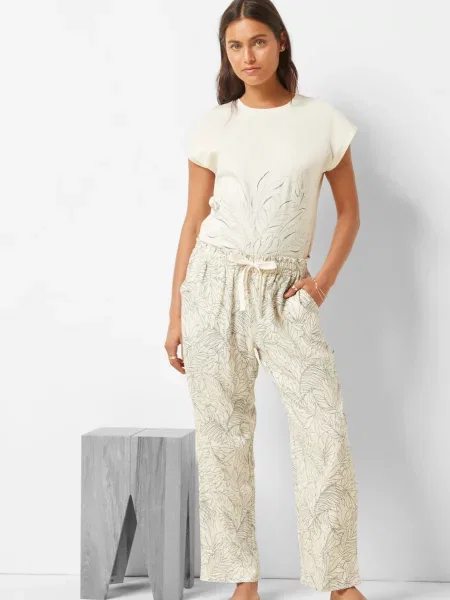 Льняная пижама Etam белая