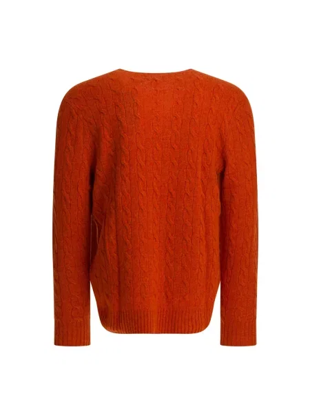 Sweter Polo Ralph Lauren z kaszmiru pomarańczowy
