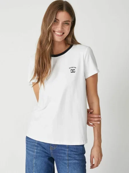Co'couture Tricou Siara negru alb