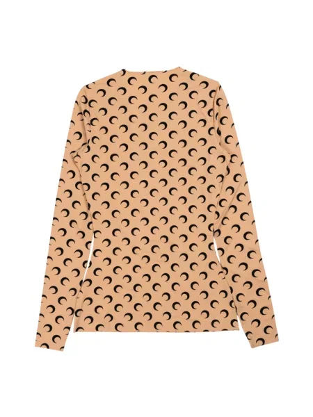 Top Marine Serre z dżerseju z dekoltem w kształcie litery U z nadrukiem beżowy