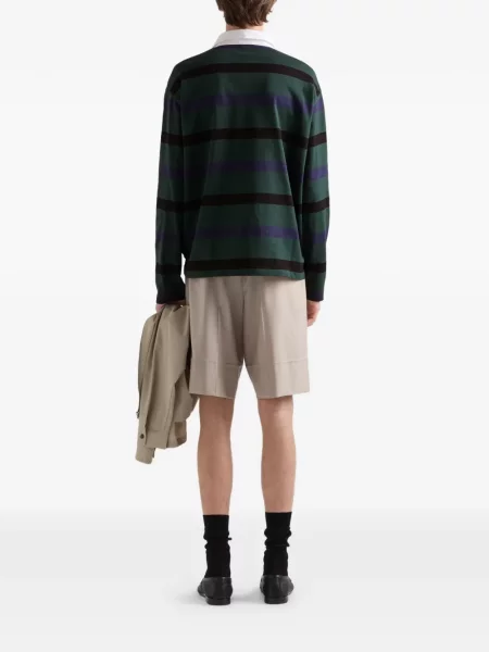 Dlouhé polotričko Prada s dlouhými rukávy zelené