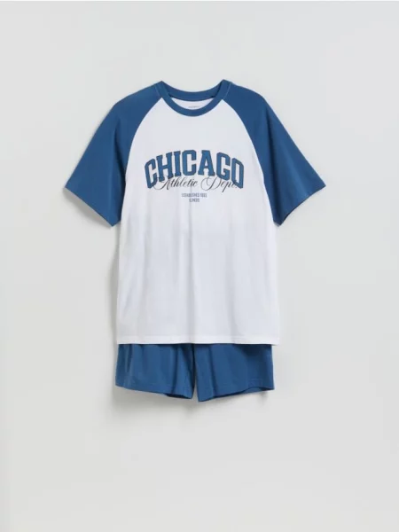 Reserved Pijama din două piese din albastru