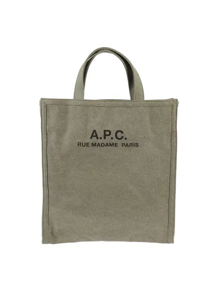Shopperka A.p.c. z nadrukiem zielona