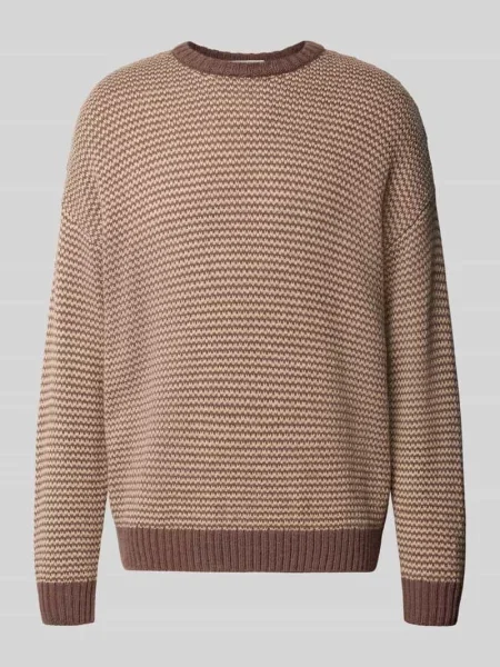 Sweter z dzianiny o kroju relaxed fit z wzór w paski model NEELIO' Drykorn