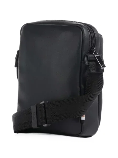 Crossbody torba Boss s autogramom crna