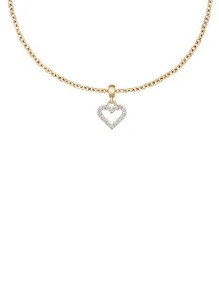 Obesek iz kristalčkov Daniel Wellington Charm Heart White Crystal bela
