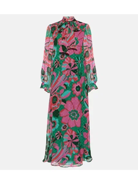 Rochie maxi Rixo cu model floral de costum