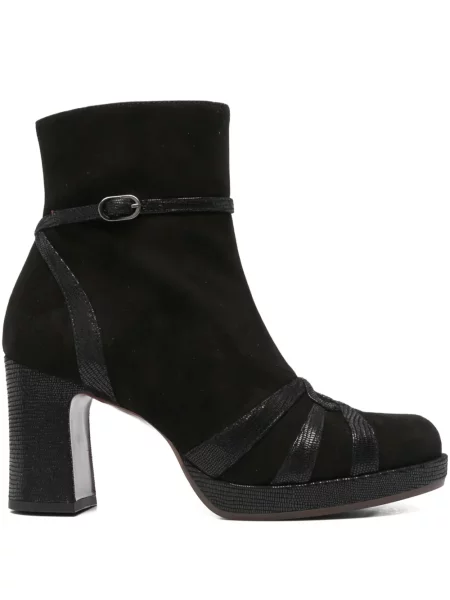 Botine Chie Mihara din piele de căprioară cu cataramă negru