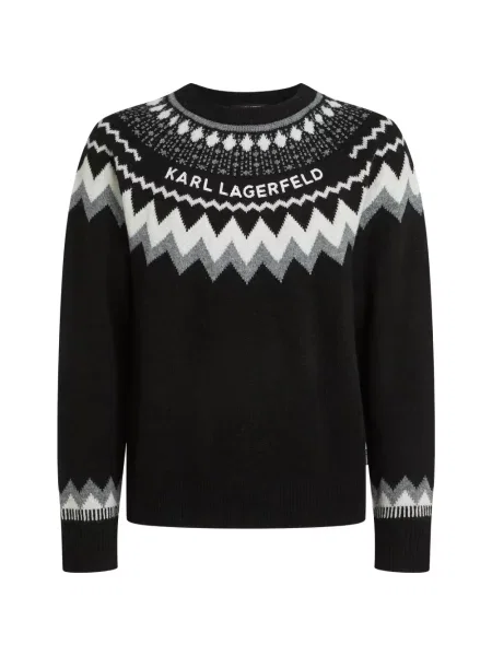 Pulover Karl Lagerfeld tricotate negru