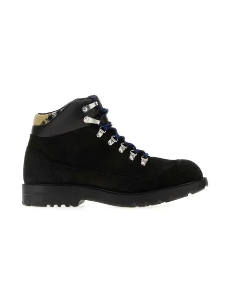 Buty trekkingowe Burberry zamszowe trekkingowe czarne