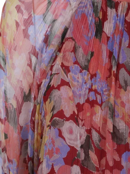 Rochie Rixo cu model floral cu imagine roșu