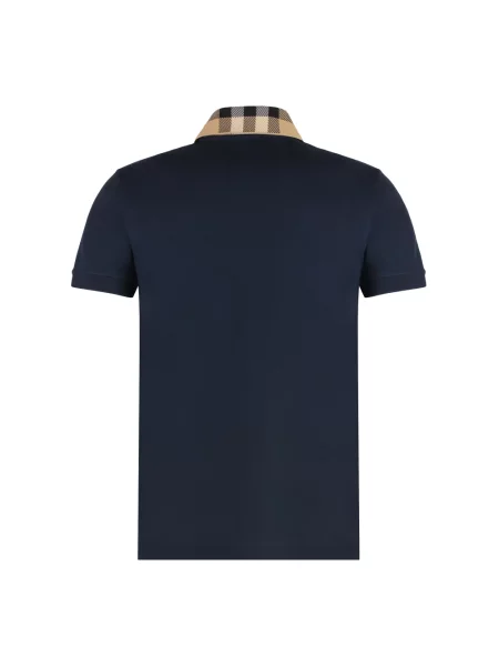 Koszulka polo Burberry z kołnierzem niebieska
