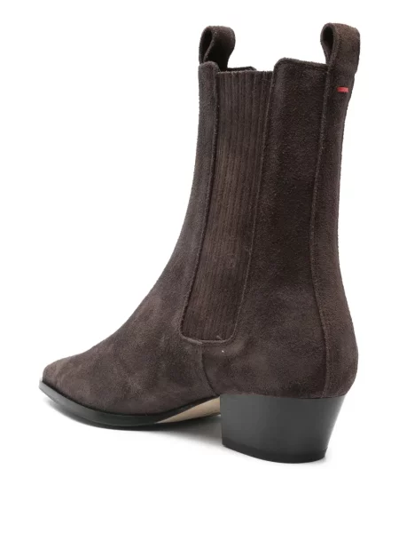 Botine Aeyde din piele de căprioară maro