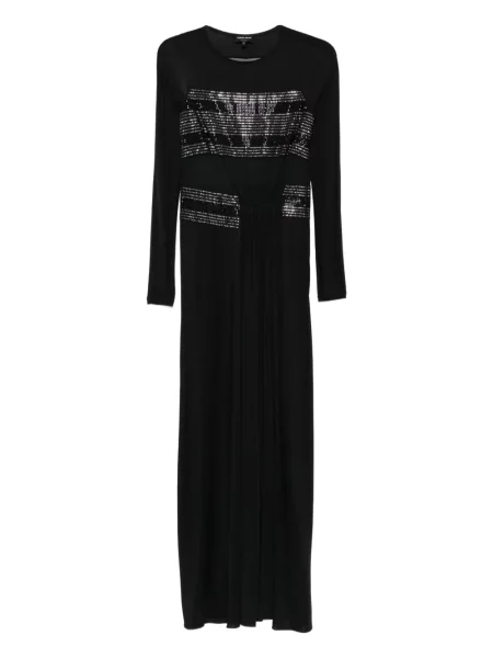 Rochie midi Giorgio Armani plasă până la genunchi de costum negru