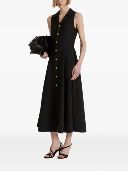 Rochie midi Alberta Ferretti fără mâneci negru