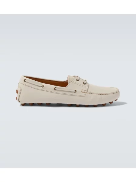 Usnjene loaferke Tod's bela