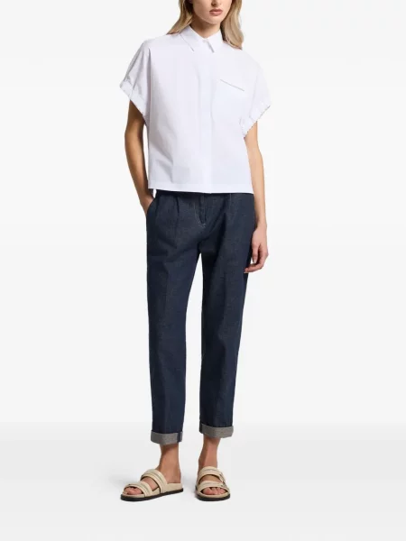 Koszula Peserico z falbankami biała