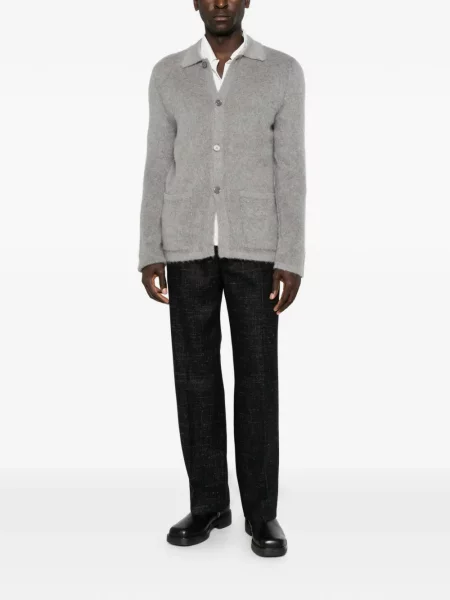 Плетена жилетка Emporio Armani сиво