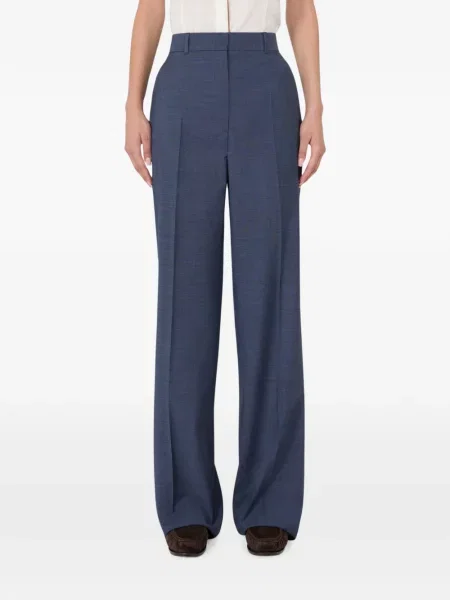 Pantaloni Max Mara de lână albastru