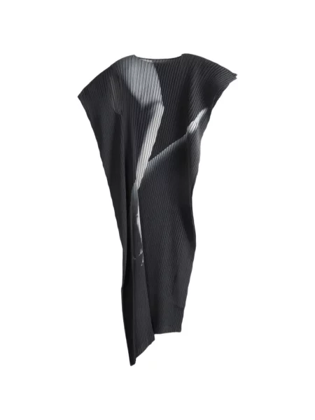 Rochie maxi Issey Miyake cu imagine negru