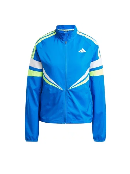 ADIDAS PERFORMANCE Geacă sport Adizero azur / verde deschis alb